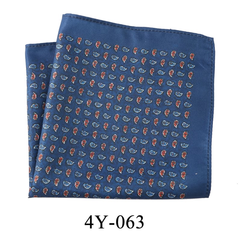 Batistă de buzunar pentru sacou cu imprimeu floral retro (Material: fibră de poliester; Model: flori; Stil: purtare de seară; Proces de imprimare: imprimare; Proces de fabricație: imprimare pe ambele fețe)