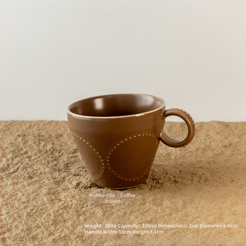 Kerámia tál domborított gyöngy-karika mintával, retro stílus, kerek alak, mikróban használható.