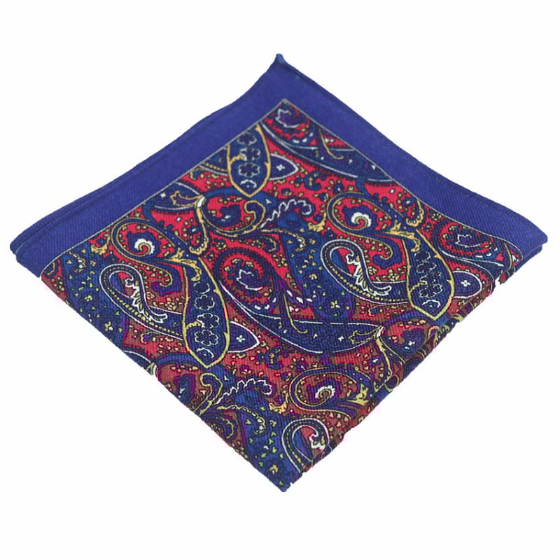 Batistă de buzunar din lână pentru bărbați, floral, stil modern, imprimat