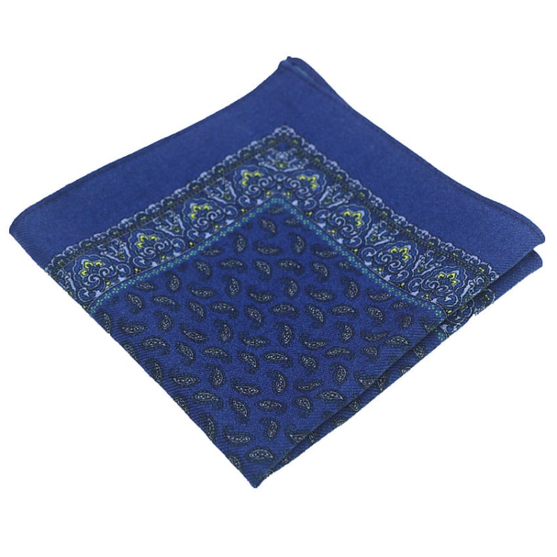 Batistă de buzunar din lână pentru bărbați, floral, stil modern, imprimat