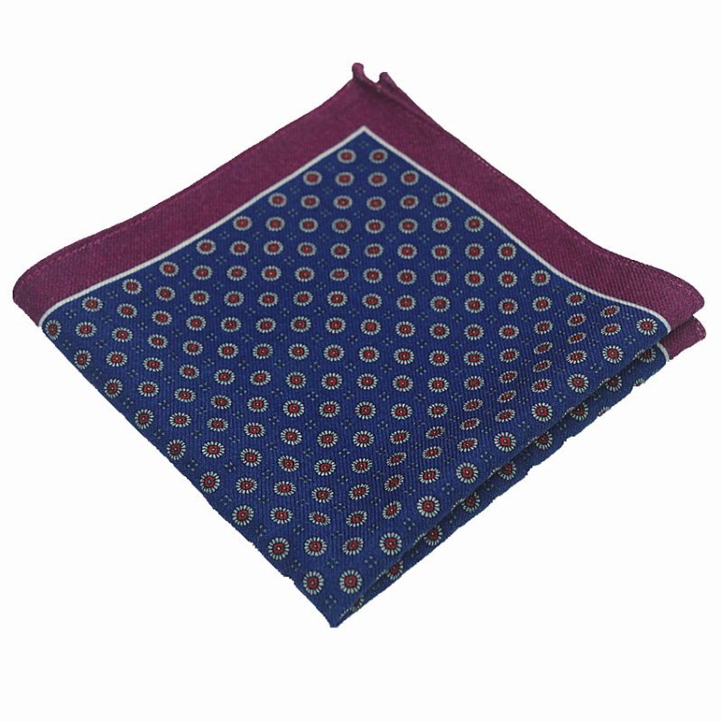 Batistă de buzunar din lână pentru bărbați, floral, stil modern, imprimat