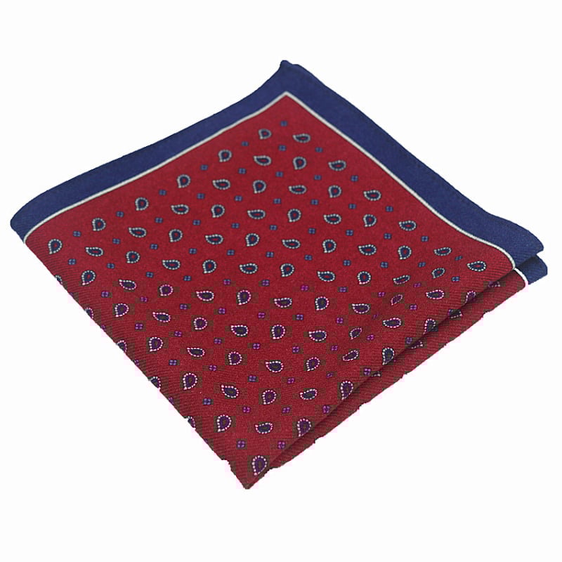 Batistă de buzunar din lână pentru bărbați, floral, stil modern, imprimat