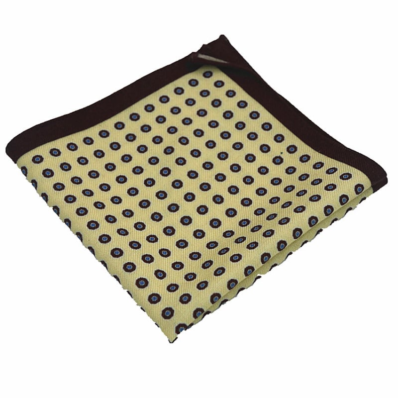 Batistă de buzunar din lână pentru bărbați, floral, stil modern, imprimat