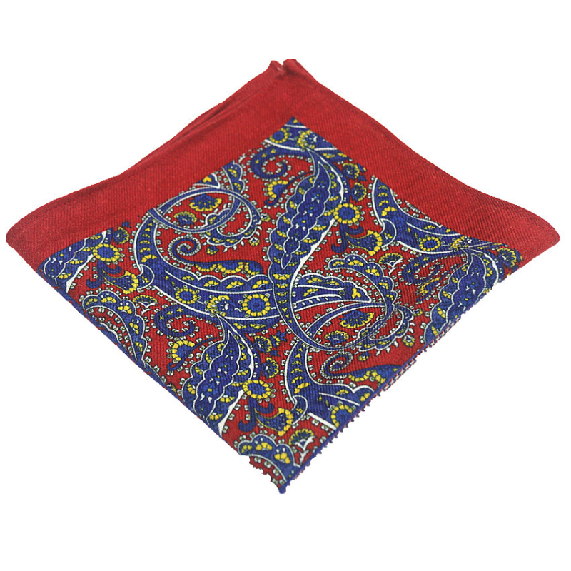 Batistă de buzunar din lână pentru bărbați, floral, stil modern, imprimat