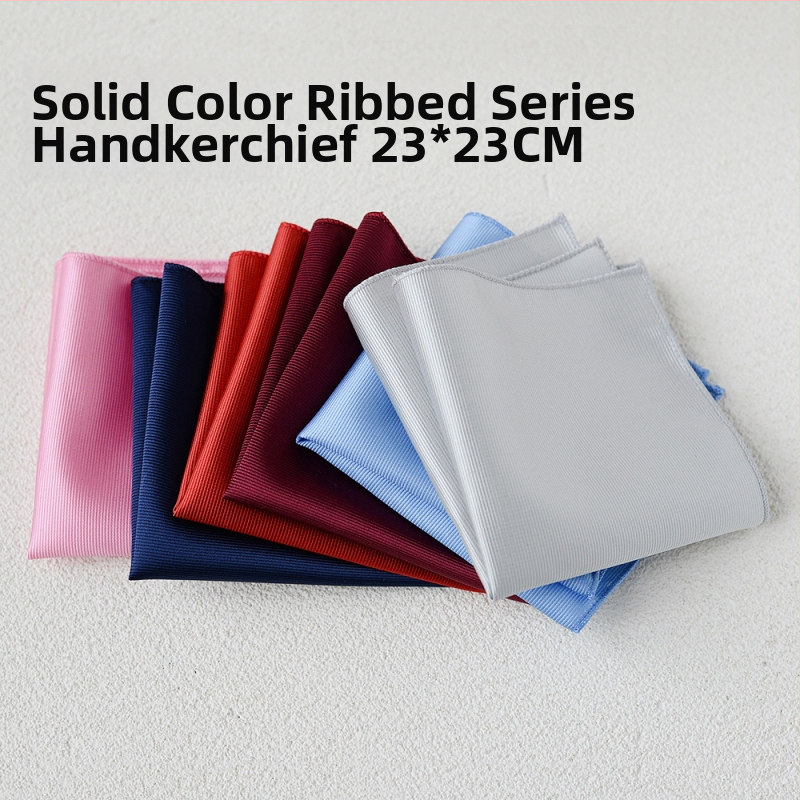 Kapesníček do saka - polyesterová hodváb, svetlý luxusný štýl, Jacquard úplet, jednobarevný vzor