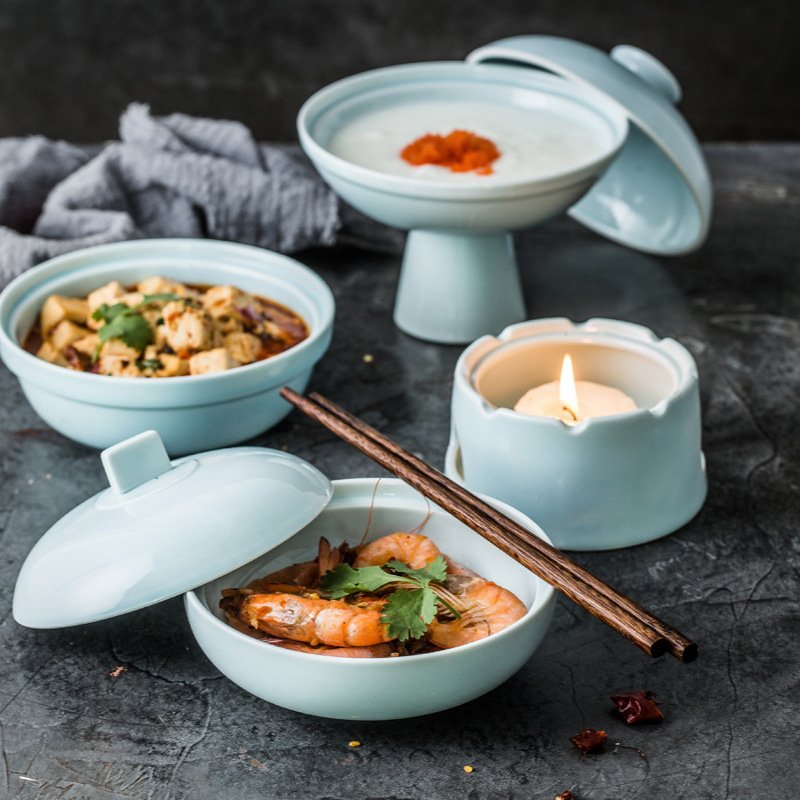 Japán stílusú porcelán levesestál, kör alakú, mikrohullámú sütőben használható, logónyomtatás és testreszabás