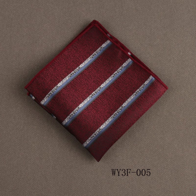 Batistă de buzunar Jacquard cu dungi, poliester, stil relaxat — Skyejoan/Skeletron