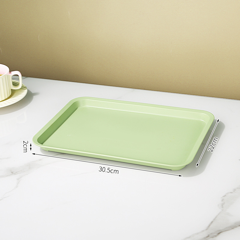 Tavă rectangulară din plastic pentru restaurant, cu profil îngroșat, farfurie pentru fructe, premium, stil modern minimalist.