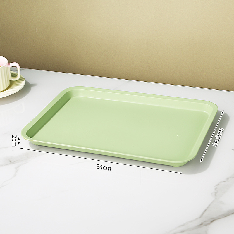 Tavă rectangulară din plastic pentru restaurant, cu profil îngroșat, farfurie pentru fructe, premium, stil modern minimalist.