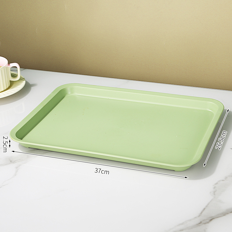 Tavă rectangulară din plastic pentru restaurant, cu profil îngroșat, farfurie pentru fructe, premium, stil modern minimalist.