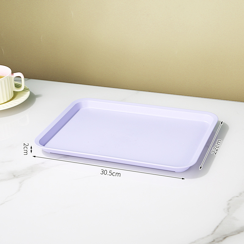 Tavă rectangulară din plastic pentru restaurant, cu profil îngroșat, farfurie pentru fructe, premium, stil modern minimalist.