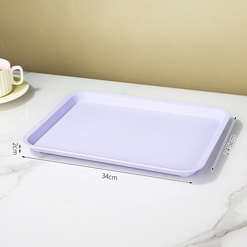 Tavă rectangulară din plastic pentru restaurant, cu profil îngroșat, farfurie pentru fructe, premium, stil modern minimalist.