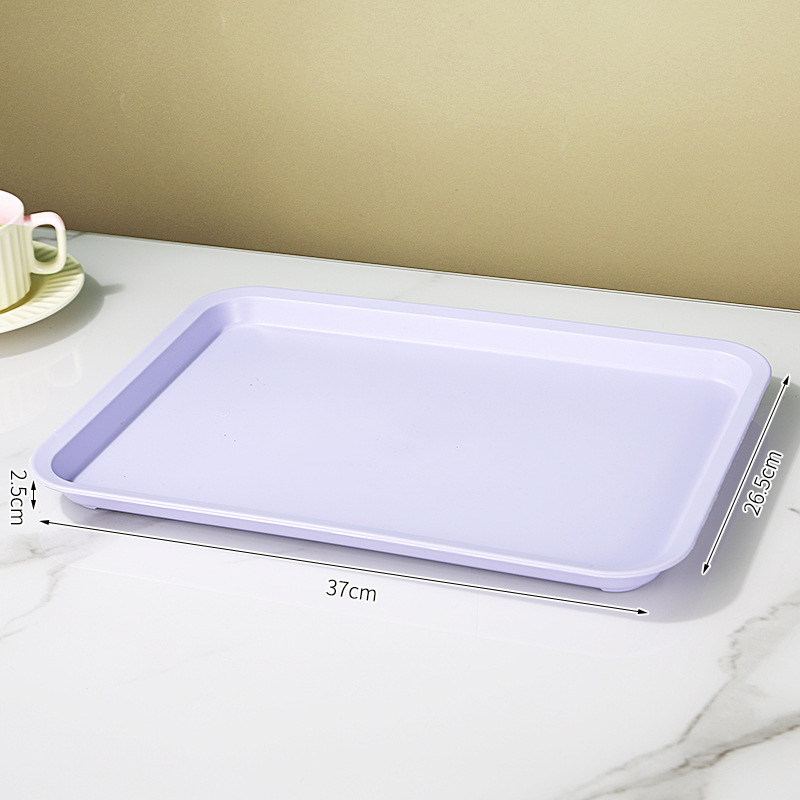 Tavă rectangulară din plastic pentru restaurant, cu profil îngroșat, farfurie pentru fructe, premium, stil modern minimalist.