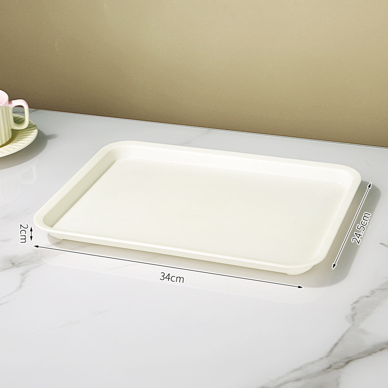 Tavă rectangulară din plastic pentru restaurant, cu profil îngroșat, farfurie pentru fructe, premium, stil modern minimalist.