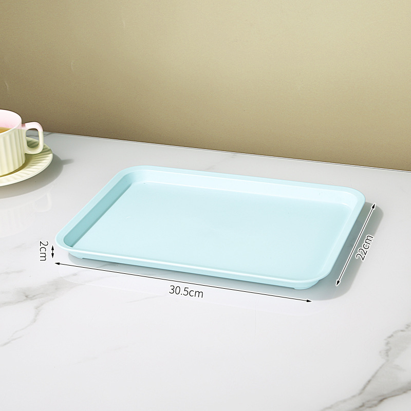 Tavă rectangulară din plastic pentru restaurant, cu profil îngroșat, farfurie pentru fructe, premium, stil modern minimalist.