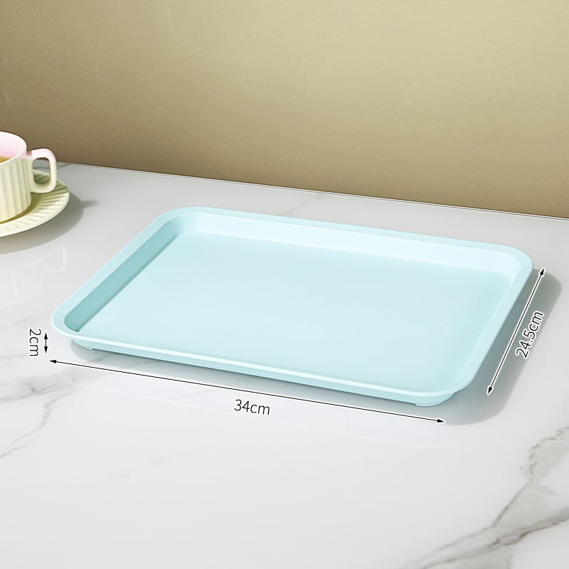 Tavă rectangulară din plastic pentru restaurant, cu profil îngroșat, farfurie pentru fructe, premium, stil modern minimalist.