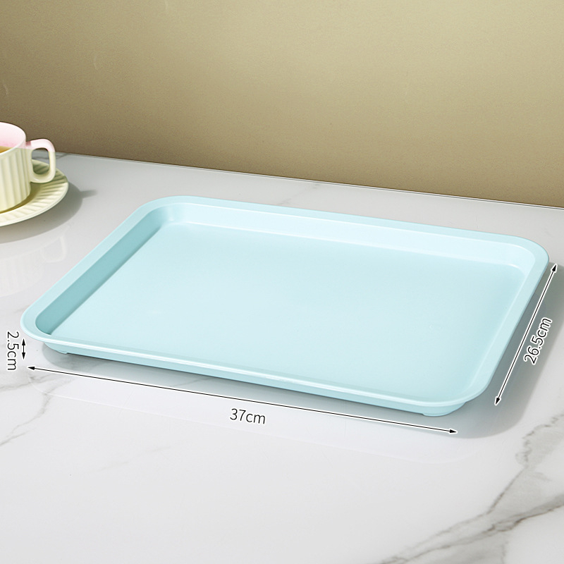 Tavă rectangulară din plastic pentru restaurant, cu profil îngroșat, farfurie pentru fructe, premium, stil modern minimalist.