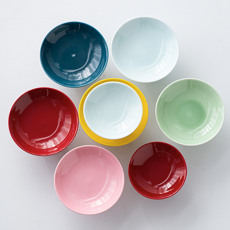 Farfurie de fructe din porțelan cu picior înalt – glazură Celadon, Porcelain Cloud Pavilion