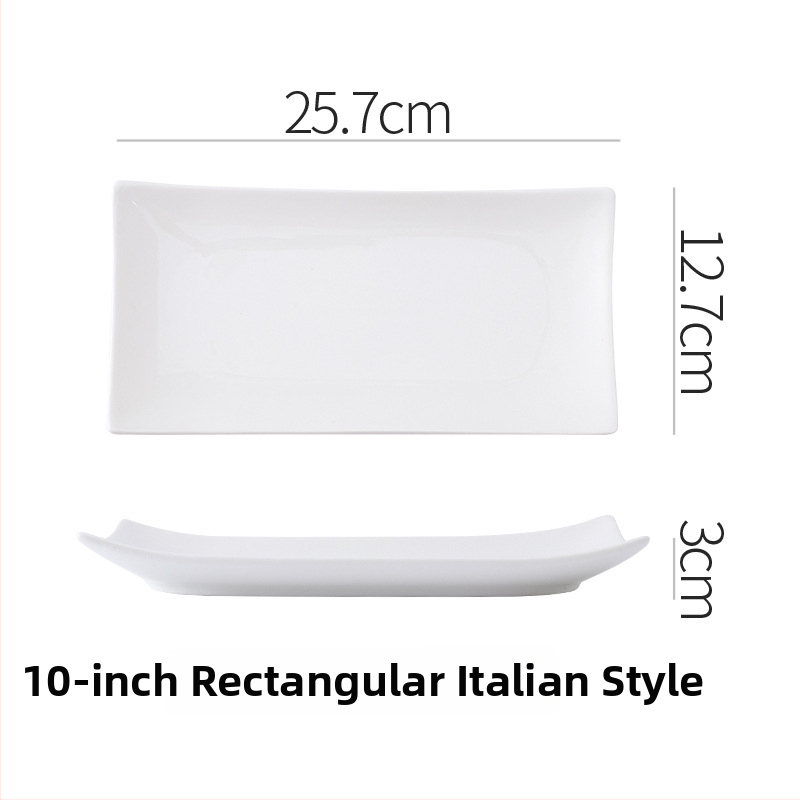 Porcelánový plochý tanier, nepravidelný tvar, moderný minimalistický štýl, vhodný do mikrovlnky