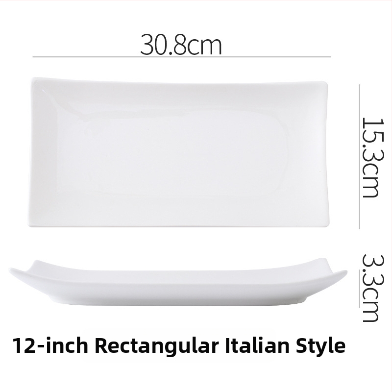 Porcelánový plochý tanier, nepravidelný tvar, moderný minimalistický štýl, vhodný do mikrovlnky