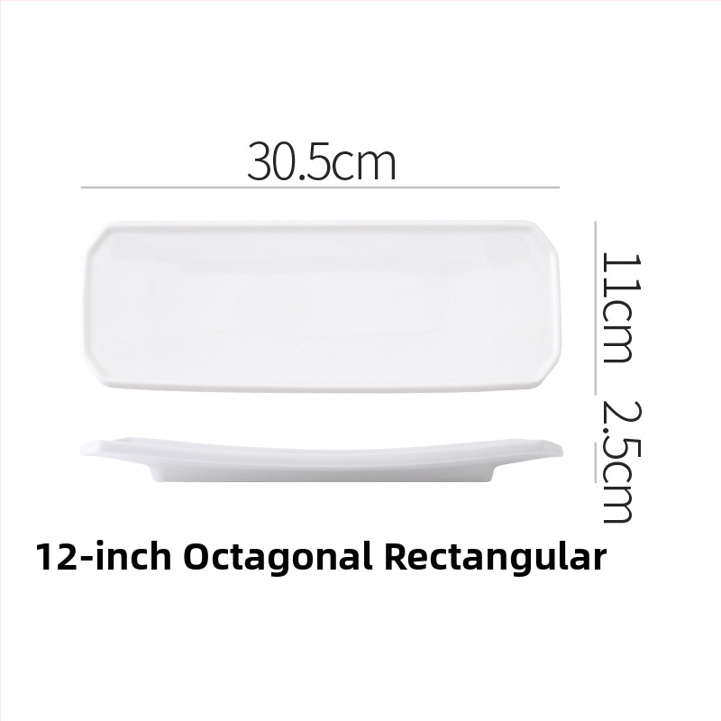 Porcelánový plochý tanier, nepravidelný tvar, moderný minimalistický štýl, vhodný do mikrovlnky