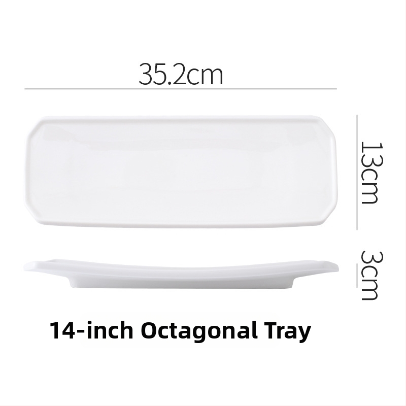 Porcelánový plochý tanier, nepravidelný tvar, moderný minimalistický štýl, vhodný do mikrovlnky