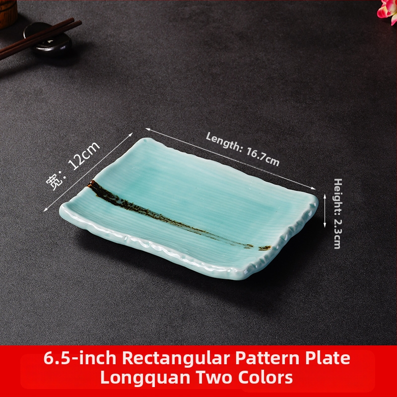 Porcelánový tanier na sushi a sashimi, japonský štýl, štvorcový tvar, vhodný do mikrovlnky, možnosť tlače loga