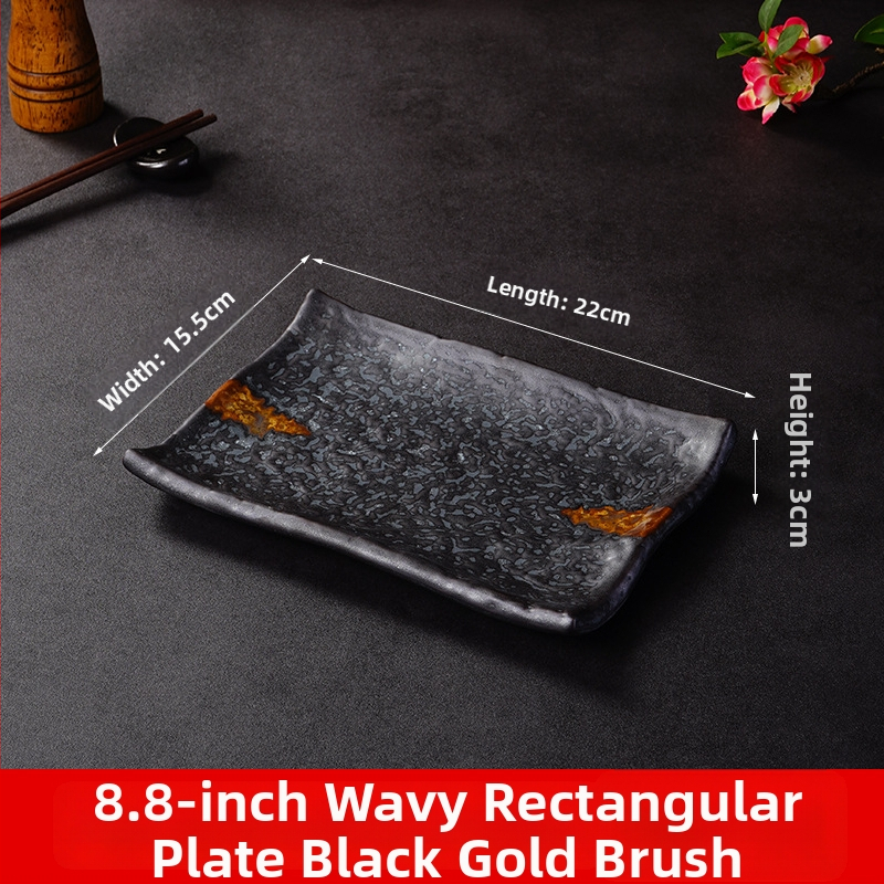 Porcelánový tanier na sushi a sashimi, japonský štýl, štvorcový tvar, vhodný do mikrovlnky, možnosť tlače loga