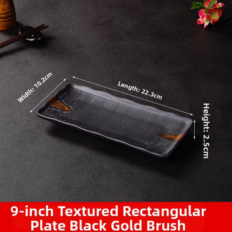 Porcelánový tanier na sushi a sashimi, japonský štýl, štvorcový tvar, vhodný do mikrovlnky, možnosť tlače loga