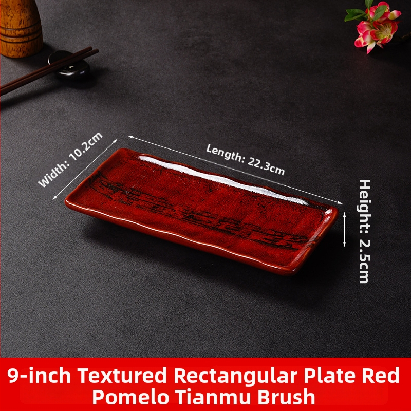 Porcelánový tanier na sushi a sashimi, japonský štýl, štvorcový tvar, vhodný do mikrovlnky, možnosť tlače loga