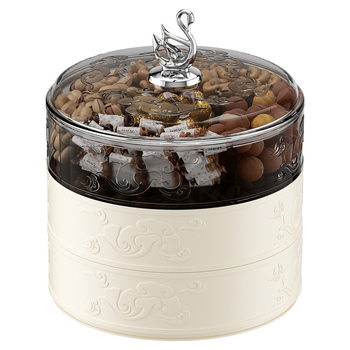 Farfurie de fructe din plastic pentru uz casnic, stil luxos ușor, design light luxury și retro, lansat în 2024