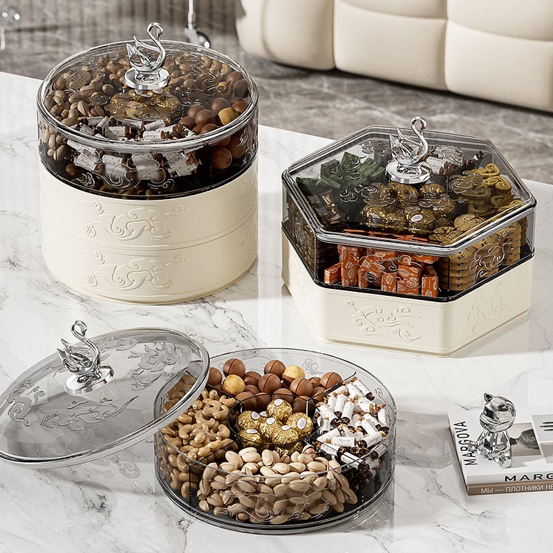 Farfurie de fructe din plastic pentru uz casnic, stil luxos ușor, design light luxury și retro, lansat în 2024