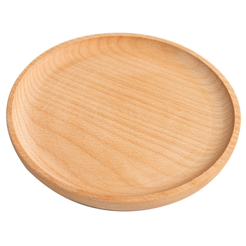 Farfurie pătrată din lemn cu finisaj lucios ceră-ulei — stil modern minimalist, culoare solidă