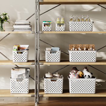 Chuanhang Coș de depozitare pentru birou 601 PP, 1 bucată, potrivit pentru papetărie, cosmetice și bijuterii, gustări