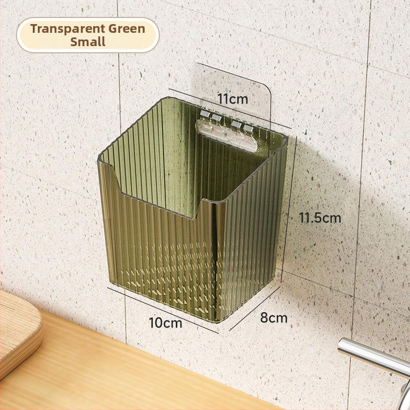 Virtuvės imbiero ir česnako laikymo krepšys, sieninis be gręžimo - plastikas, lengvas prabangos stilius, pakuotė 162+72