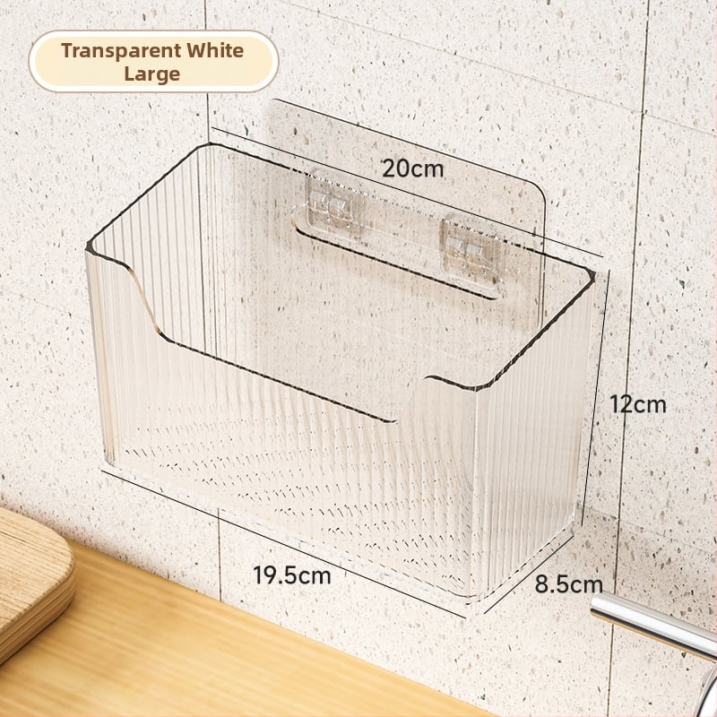 Virtuvės imbiero ir česnako laikymo krepšys, sieninis be gręžimo - plastikas, lengvas prabangos stilius, pakuotė 162+72