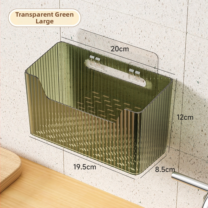 Virtuvės imbiero ir česnako laikymo krepšys, sieninis be gręžimo - plastikas, lengvas prabangos stilius, pakuotė 162+72