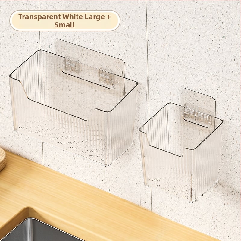 Virtuvės imbiero ir česnako laikymo krepšys, sieninis be gręžimo - plastikas, lengvas prabangos stilius, pakuotė 162+72