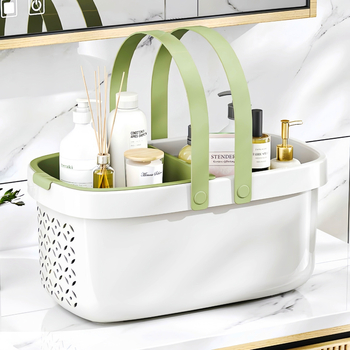 Nešiojamas vonios krepšys su sausai–drėgnai atskyrimui, plastikinis drenažo krepšys bendrabutyje