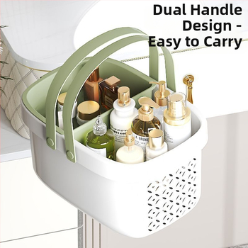 Nešiojamas vonios krepšys su sausai–drėgnai atskyrimui, plastikinis drenažo krepšys bendrabutyje