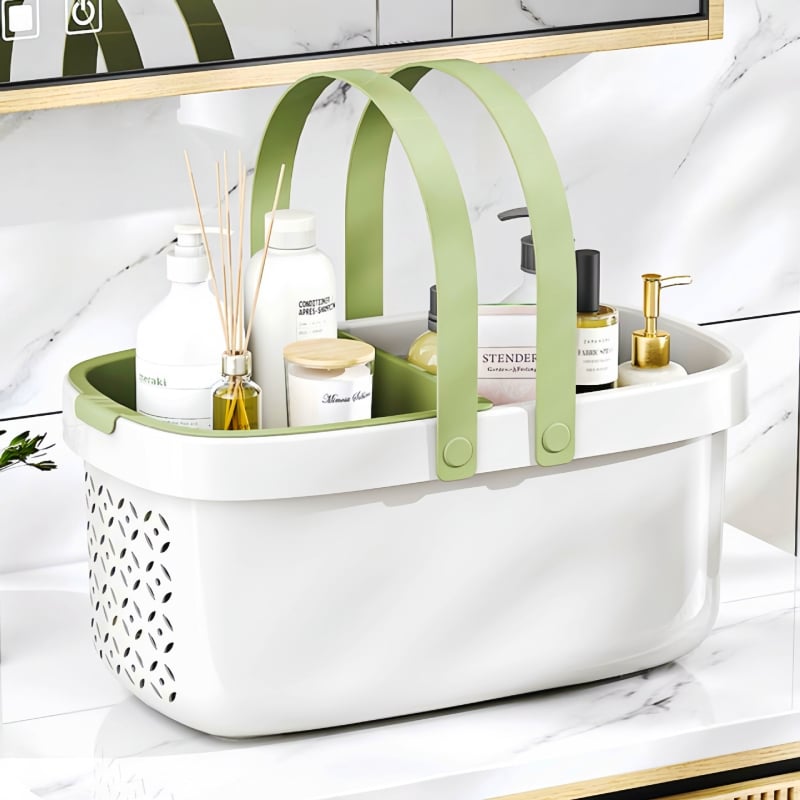 Nešiojamas vonios krepšys su sausai–drėgnai atskyrimui, plastikinis drenažo krepšys bendrabutyje