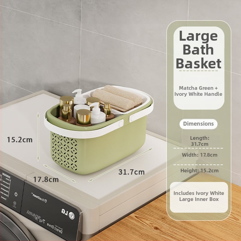 Nešiojamas vonios krepšys su sausai–drėgnai atskyrimui, plastikinis drenažo krepšys bendrabutyje