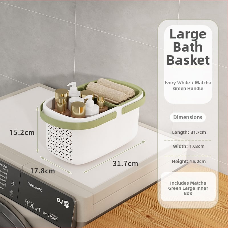 Nešiojamas vonios krepšys su sausai–drėgnai atskyrimui, plastikinis drenažo krepšys bendrabutyje