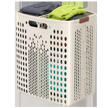 Ratuotas skalbinių dėklas didelės talpos, sulankstomas, plastikinis, modernus minimalistinis stilius