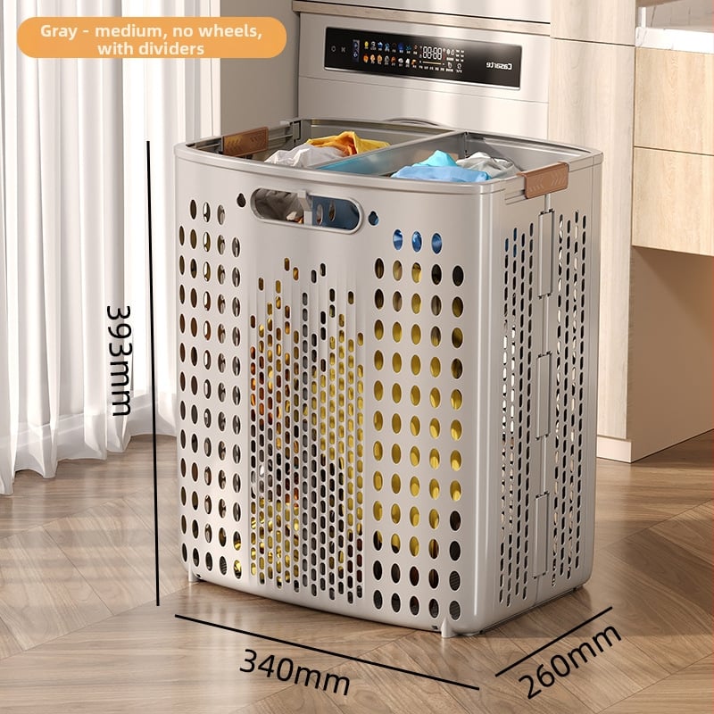 Ratuotas skalbinių dėklas didelės talpos, sulankstomas, plastikinis, modernus minimalistinis stilius