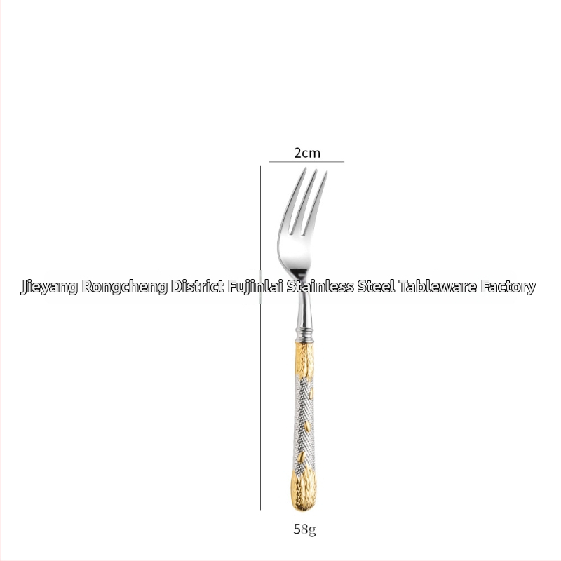 304 rozsdamentes acélból készült evőeszköz készlet – steak kés, villa, kanál és desszertkanál; tükörfényes felület, retro könnyed luxus stílus; kovácsolt búzaszem mintázat; kézzel készített