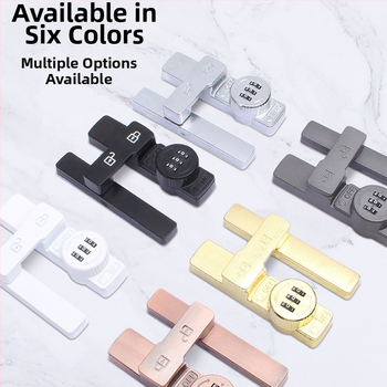 Zámok na skriňu s heslom pre dvere skrinky a zásuvky — zinková zliatina / za studena valcovaný oceľ; typ stroja; moderný minimalistický štýl