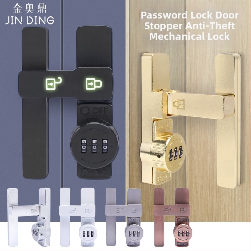 Zámok na skriňu s heslom pre dvere skrinky a zásuvky — zinková zliatina / za studena valcovaný oceľ; typ stroja; moderný minimalistický štýl