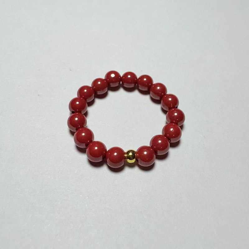 Prsten od prirodnog granata, ljubičasto-zlatne cinnabar perle, zaštitni amulet Pixiu, dizajn ruže, ručna izrada, jedinstven stil.