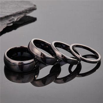 Oulan klasični minimalistički prsten od volframovog čelika, ne blijedi, visoke kvalitete, jednostavan dizajn, širine 2/4/6/8 mm, unisex